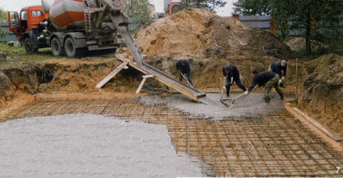 Строительство бетонного желоба