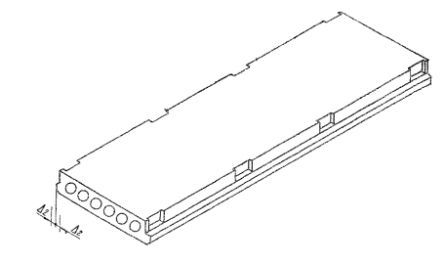 Схема плиты перекрытия ПК8-58-12 с указанием предельных отклонений по ширине